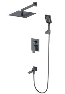 Душевой комплект Wonzon & Woghand Cube WW-88939016-BGM тёмный графит